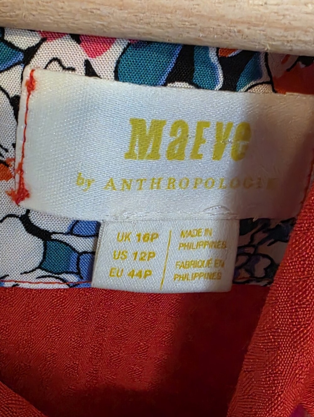Maeve Anthropologie Puff Sleeve Drop Waist Mini Dress Red 12P Petite Flounce Euc - Picture 16 of 16